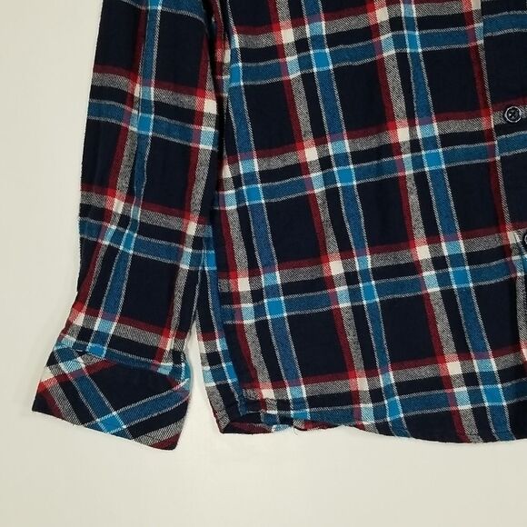 🎁5/$25 George Shirt Girls Youth Size XL 16 Button Up Long Sleeve Plaid - Picture 5 of 10